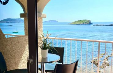 zodiac-opt-05cb903c-720 Sea view from a balcony at Zodiac Apartments in Es Canar, Ibiza